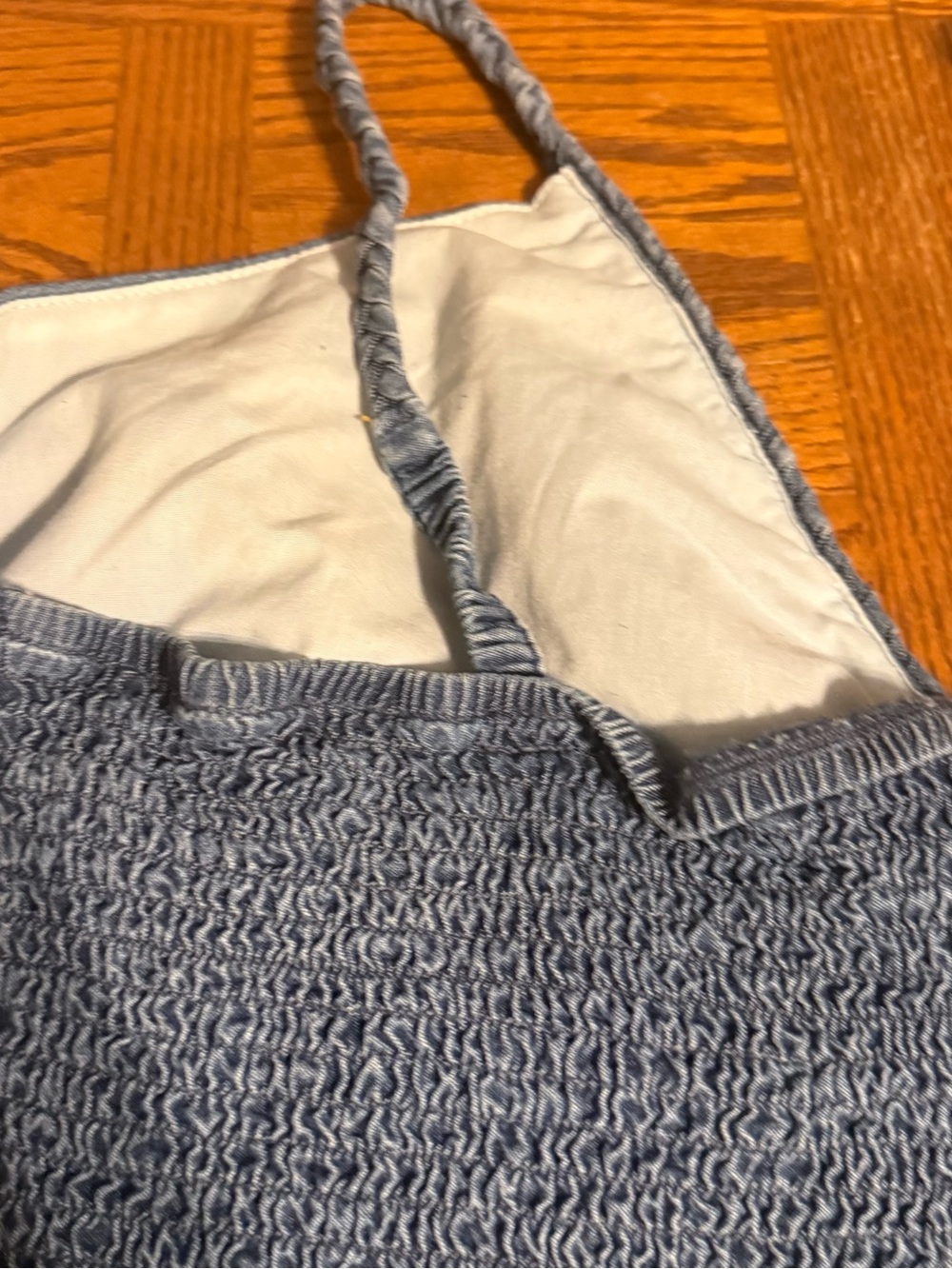 Torrid Smocked Denim Jean Cotton Maxi Dress Sz 5 - Picture 15 of 15